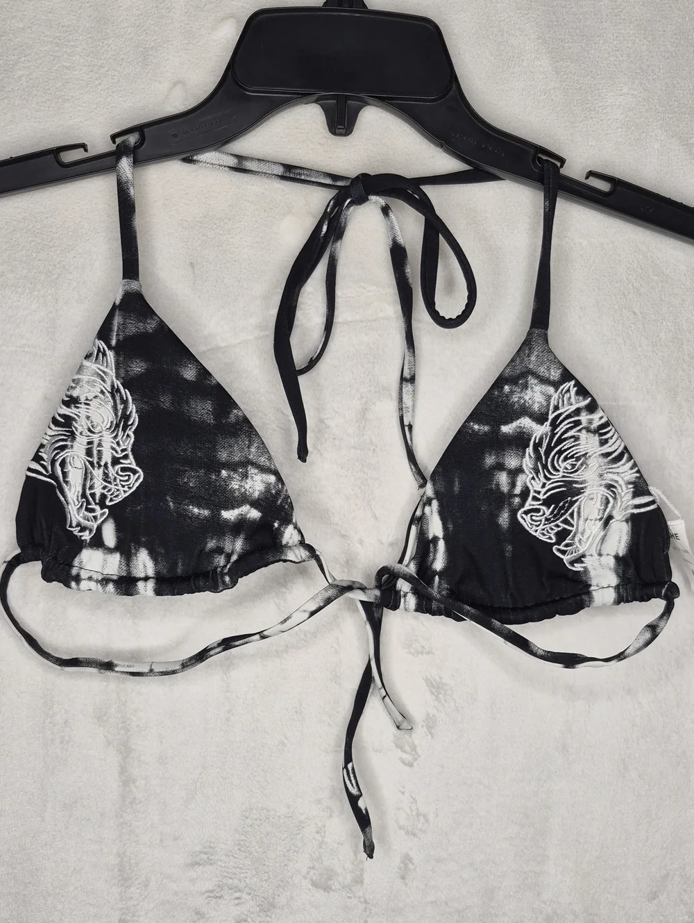 Darc Sport She Tie Dye Wolf Triangle Swim Bikini Top Small